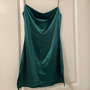 Zaful Green Emerald Satin Dress